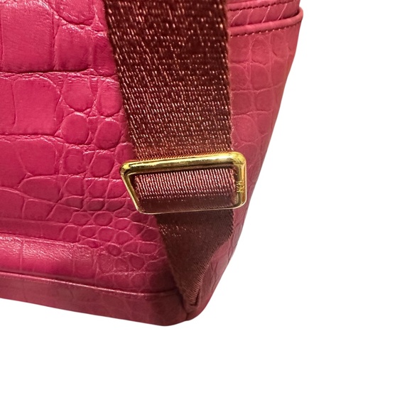MCM Croc Embossed Pink full size Back Pack - Picture 10 of 16